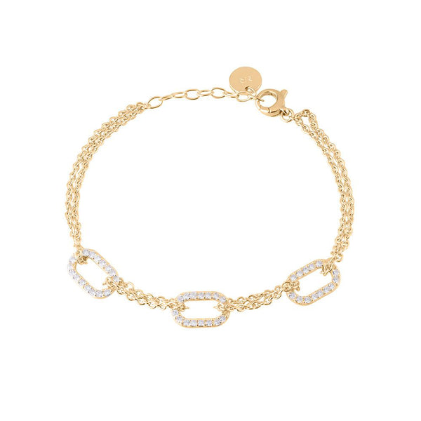 Bracciale Donna Argento Gold Andromeda con maglie in zirconi - Gioielleria  Amadori