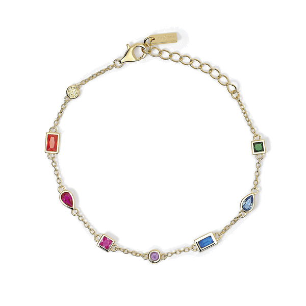 Bracciale Donna Multicolor in Argento Dorato Mabina Gioielli - Gioielleria  Amadori