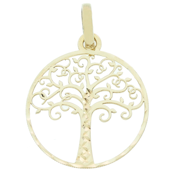 Ciondolo Albero della Vita in Oro Giallo e Bianco - Gioielleria Amadori