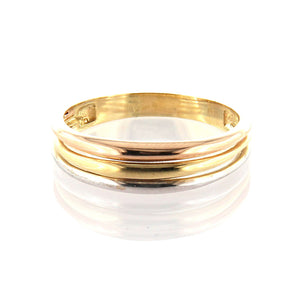 Anello Donna Fascia in Oro 3 Colori