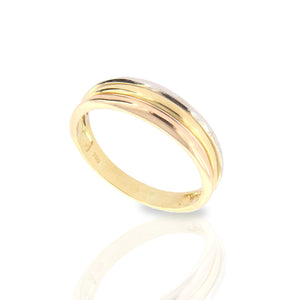 Anello Donna Fascia in Oro 3 Colori