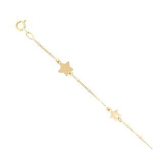 Bracciale Bambina Battesimo in Oro con Stelle