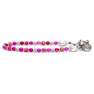 Bracciale Donna dischetto Rosa Fucsia Ematite Portonovo