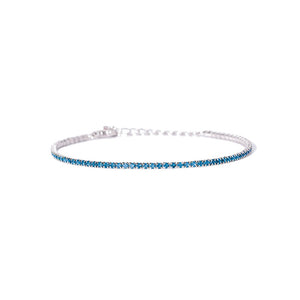 Bracciale Donna in Argento Mini Tennis Acquemarine Mabina Gioielli