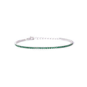 Bracciale Donna in Argento Mini Tennis Smeraldo Mabina Gioielli