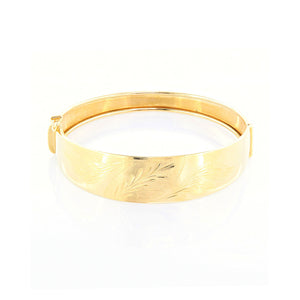 Bracciale Donna in Oro Giallo Schiava Stile Antico Inciso