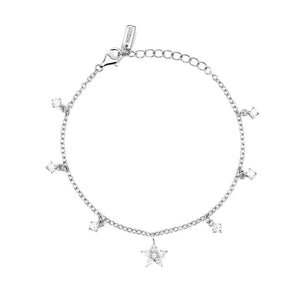 Bracciale Donna in argento con ciondolo fiore Mabina Gioielli