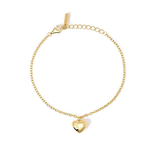 Bracciale Donna placcato oro con ciondolo cuore Mabina Gioielli