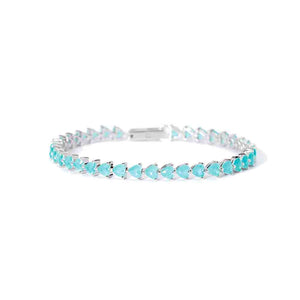 Bracciale Donna tennis con fusion stone glass azzurro Mabina Gioielli