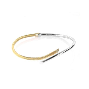 Bracciale Schiava Contrarie in Oro Bianco e Giallo