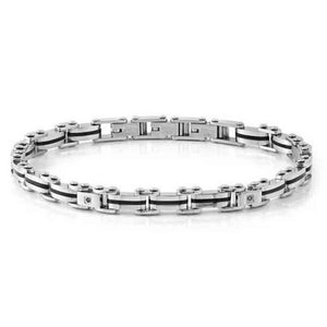 Bracciale Uomo Strong Diamond con 4 diamanti neri o bianchi Nomination