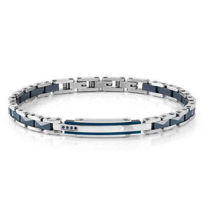 Bracciale Uomo Strong Diamond con 4 zaffiri blu Nomination