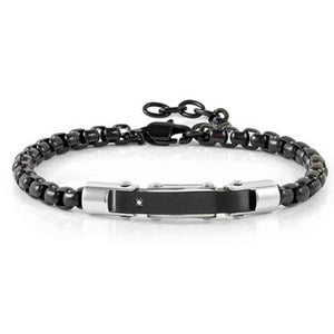 Bracciale Uomo Strong Diamond in PVD nero con diamante bianco Nomination