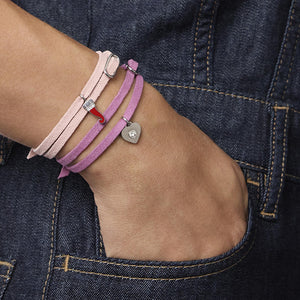 Bracciale in Camoscio Rosa Componibile By You Skinny 751237 Kidult