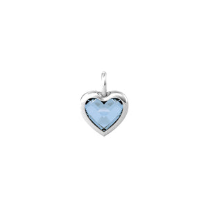 Ciondolo a cuore in glass azzurro Componibile By You Energy Stone 741095 Kidult