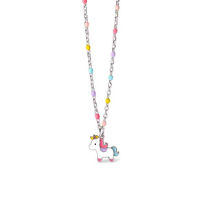 Collana Bambina in Argento con unicorno smaltato Mabina Gioielli