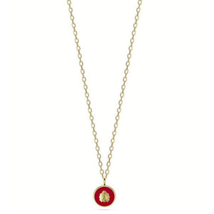 Collana Donna Acciaio Gold Coccinella smalto Rosso Liu Jo Luxury