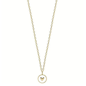 Collana Donna Acciaio Gold Cuore smalto Bianco Liu Jo Luxury