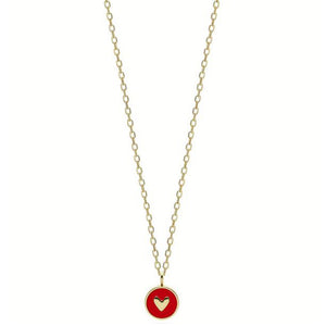 Collana Donna Acciaio Gold Cuore smalto Rosso Liu Jo Luxury