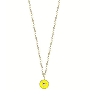 Collana Donna Acciaio Gold Cuore smalto Giallo Liu Jo Luxury