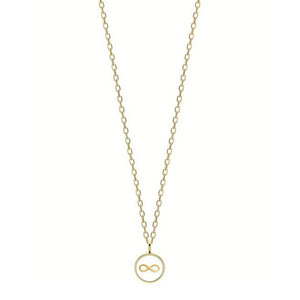 Collana Donna Acciaio Gold Infinito smalto Bianco Liu Jo Luxury