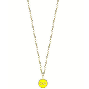 Collana Donna Acciaio Gold Infinito smalto Giallo Liu Jo Luxury