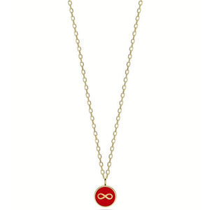 Collana Donna Acciaio Gold Infinito smalto Rosso Liu Jo Luxury