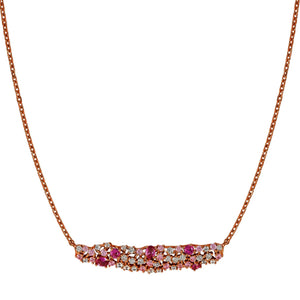 Collana Donna in Argento Rose Cubic Zirconia Colorati Mosaica Nomination