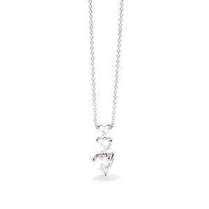 Collana Donna in argento con zirconi cuore Mabina Gioielli