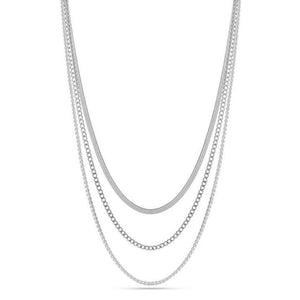 Collana Donna tripla in acciaio Silver Fashion Liu Jo Luxury