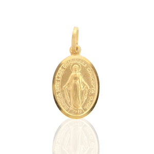 Medaglia Madonna Miracolosa in Oro Giallo