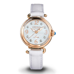 Orologio Donna Amo Bianco Rose con Diamanti Locman