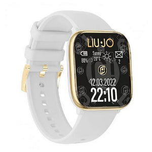 Orologio Donna Smartwatch Voice Rainbow Gold Cinturino Bianco Liu Jo