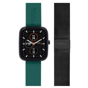 Orologio Unisex Smartwatch SBT-3 Ip Black Doppio Cinturino Verde e Maglia Milanese Nera Breil Tribe