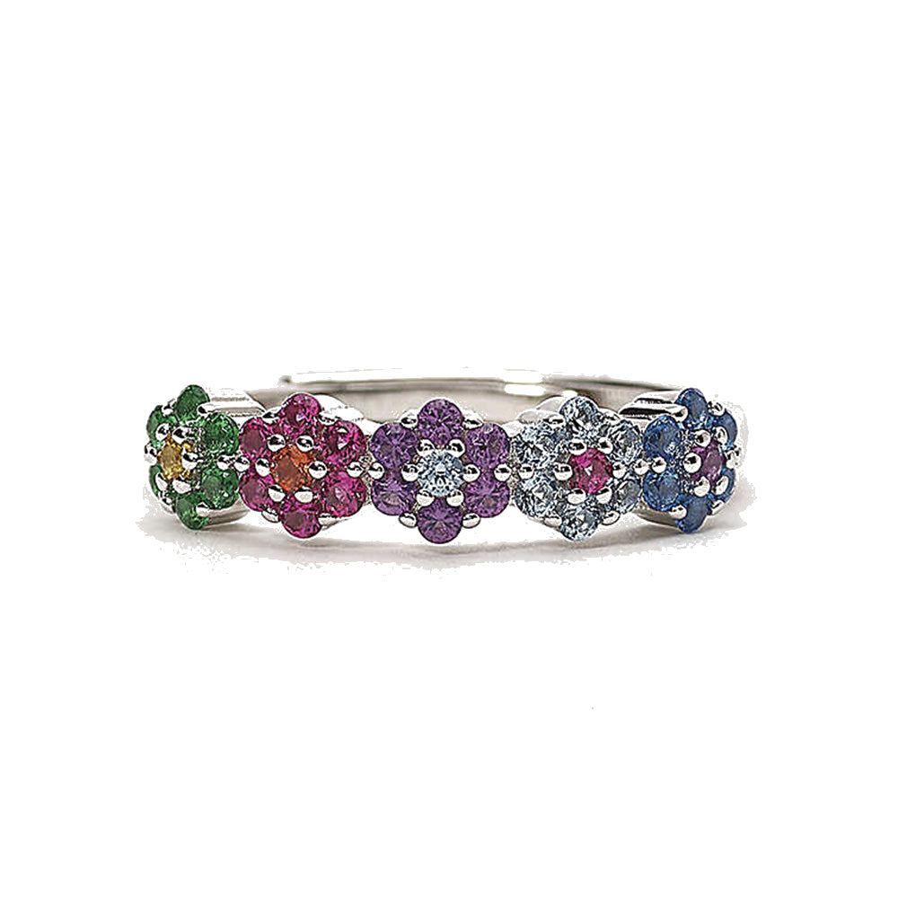 Anello Donna in Argento Zirconi Multicolor Mabina Gioielli - Gioielleria  Amadori