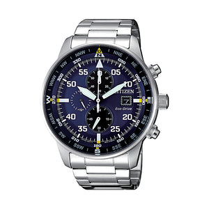 Cronografo Uomo Acciaio Eco Drive Aviator Of Collection Citizen 