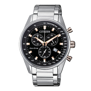 Cronografo Uomo Acciaio Eco Drive Crono Of Collection Nero Citizen