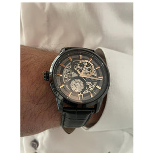 Cronografo Uomo Sutton Scheleton Nero Automatico Bulova